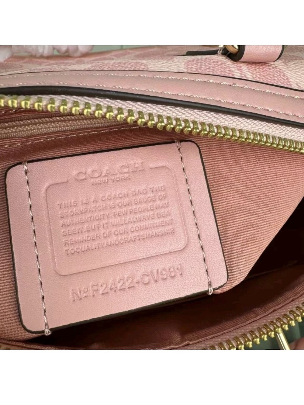Coach Rowan Pink Signature  Satchel Crossbody Bag - Picture 6 of 12
